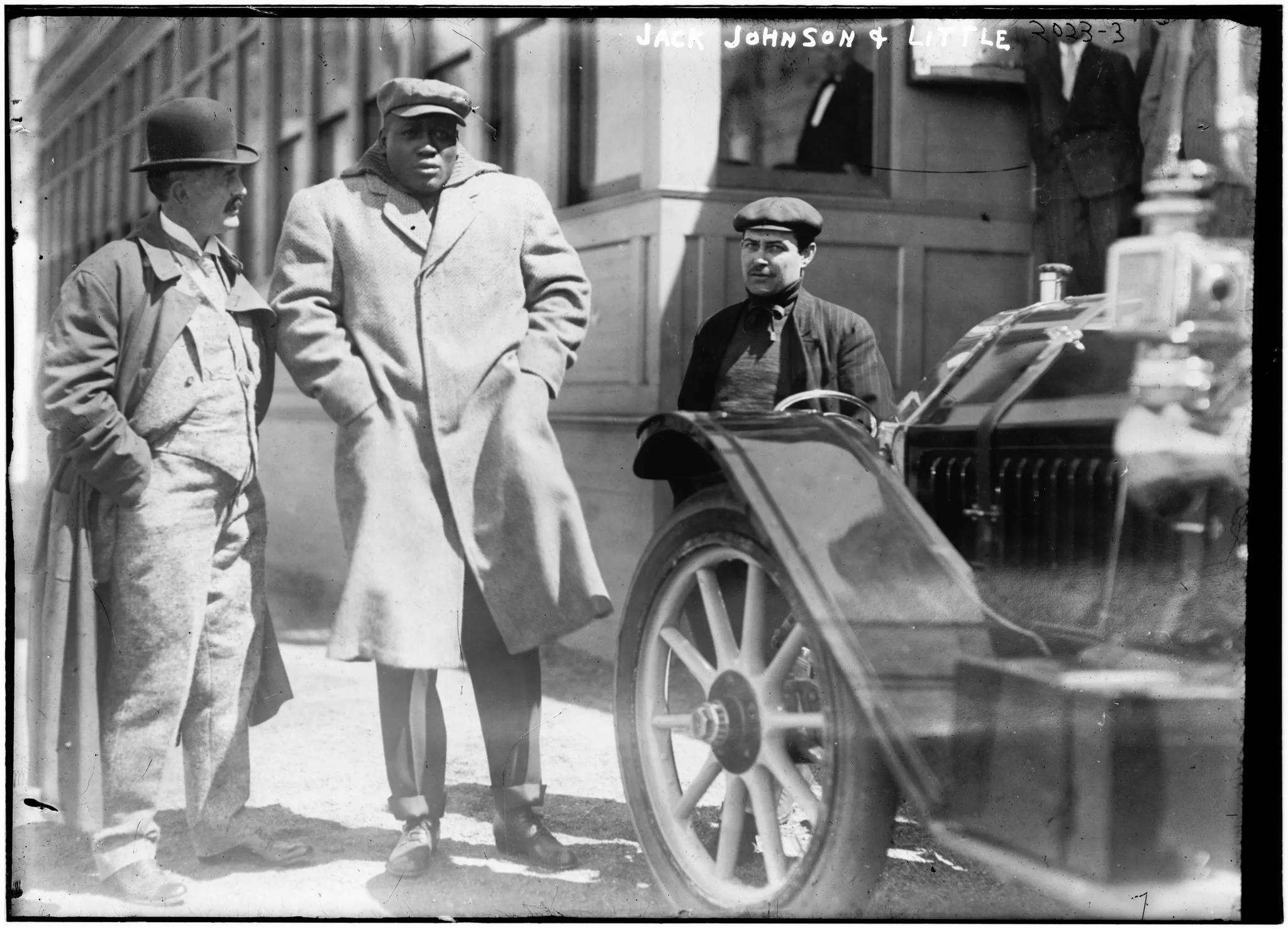 Jack Johnson with his manager George Little